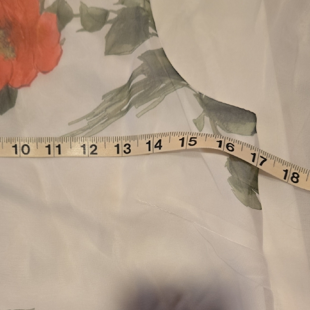 Chic Floral Maxi Dress - White with Pink and Red Accents - Picture 10 of 13